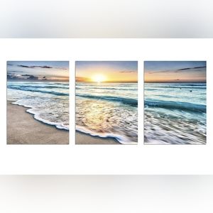 12x16 Canvas seascape pictures 3 PC set
